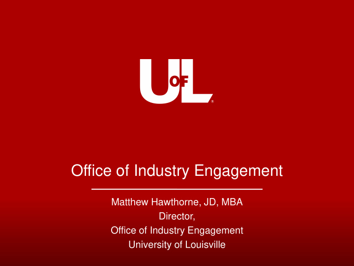 office of industry engagement