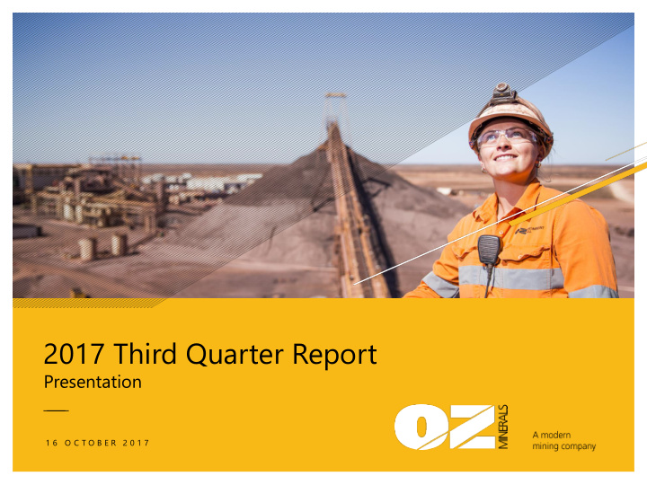 2017 third quarter report