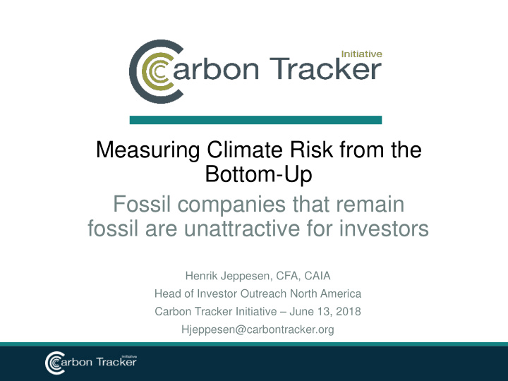 measuring climate risk from the bottom up fossil