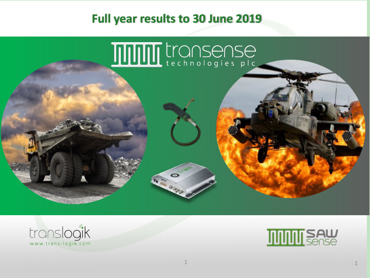 full year results to 30 june 2019
