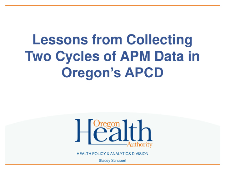 two cycles of apm data in