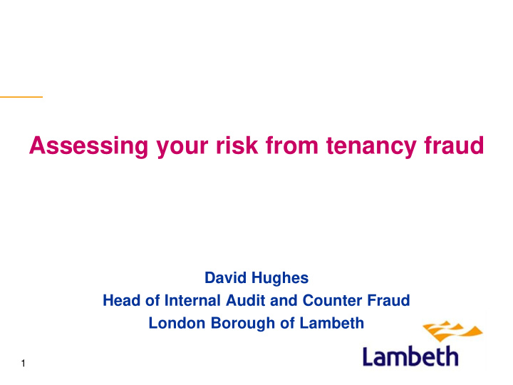 assessing your risk from tenancy fraud