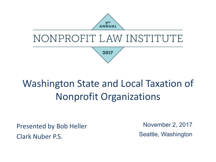 washington state and local taxation of nonprofit