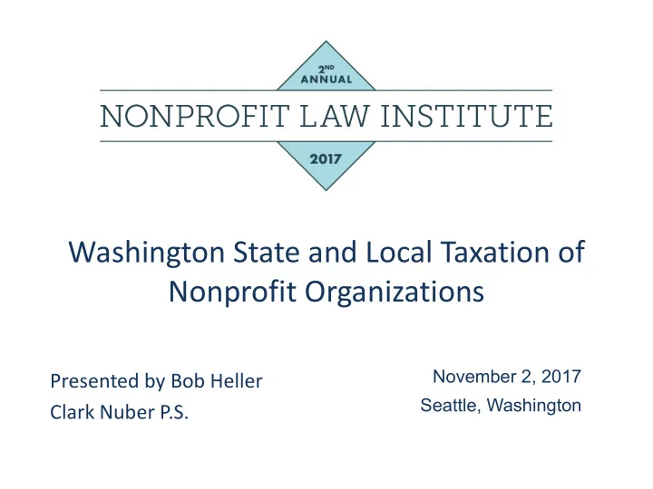 washington state and local taxation of nonprofit