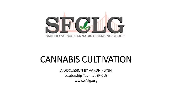 can annabis cultivation
