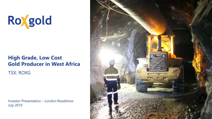 gold producer in west africa