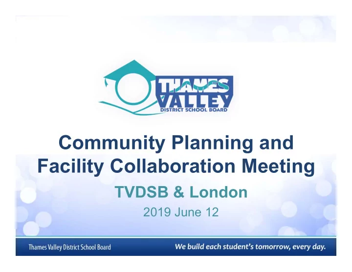 community planning and facility collaboration meeting