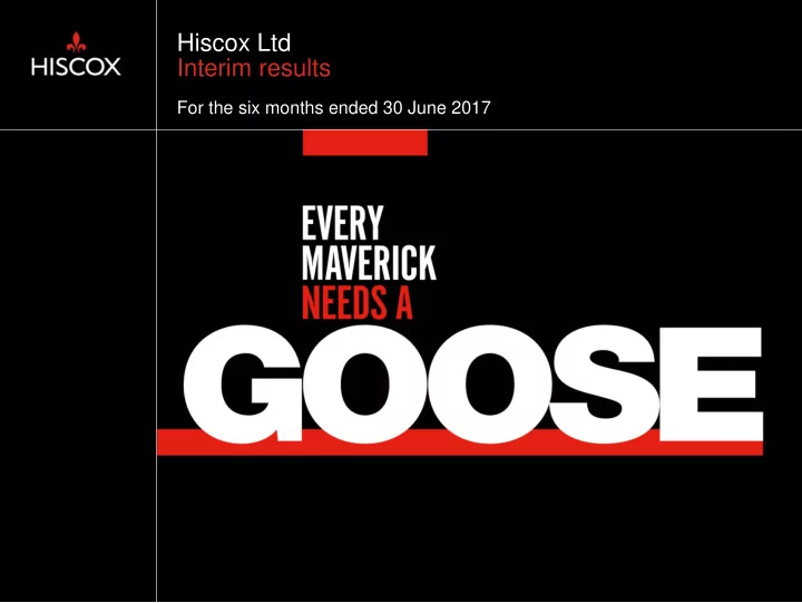 hiscox ltd interim results