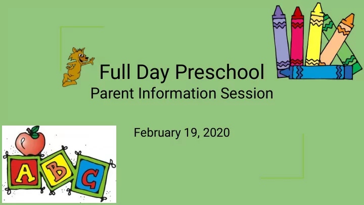full day preschool