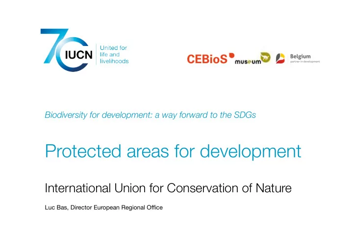 biodiversity for development a way forward to the sdgs