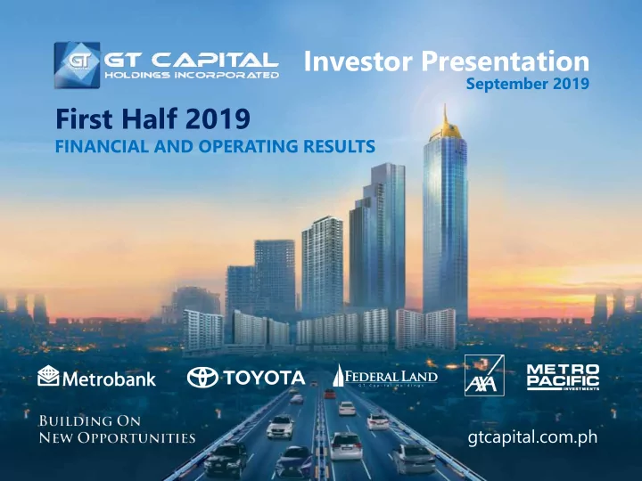 investor presentation