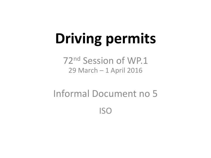 driving permits