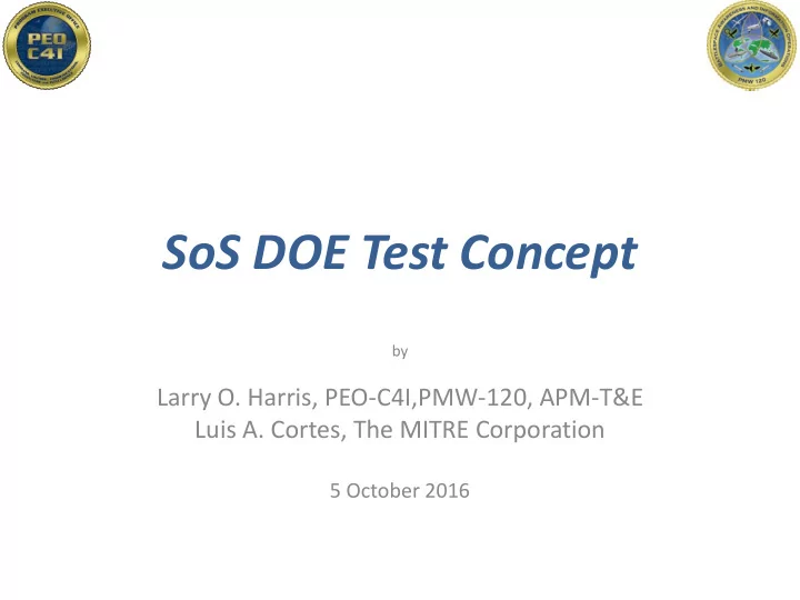 sos doe test concept