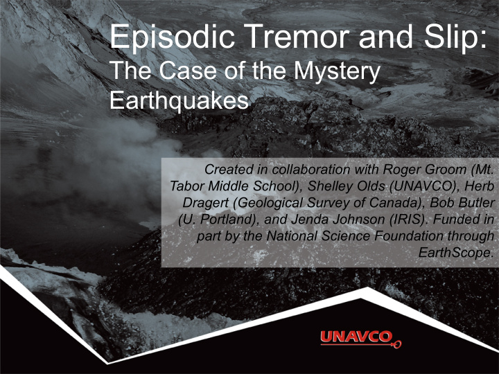 episodic tremor and slip