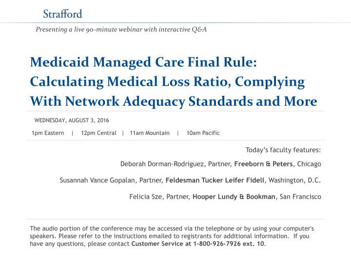 medicaid managed care final rule calculating medical loss