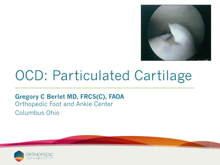 ocd particulated cartilage