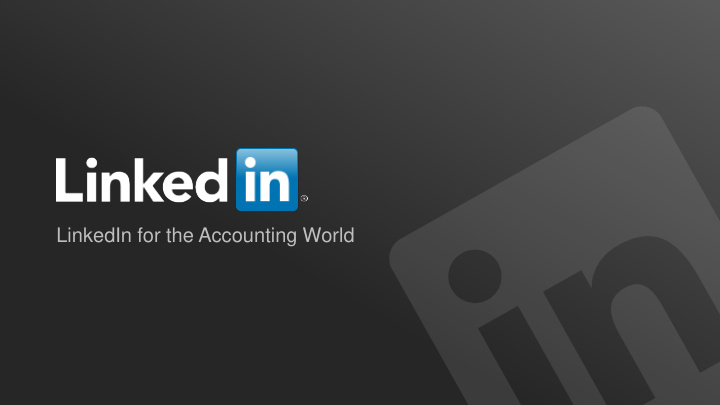 linkedin for the accounting world