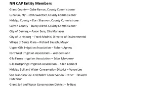 NN CAP Entity Members Grant County  Gabe Ramos, County Commissioner Luna County  John