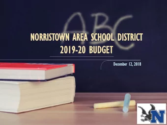 2019  2019-20  20 BU  BUDGET  DGET  Dece  cembe  mber  r 12, 2018  2019-20 BUDGET KICK-OFF  Act