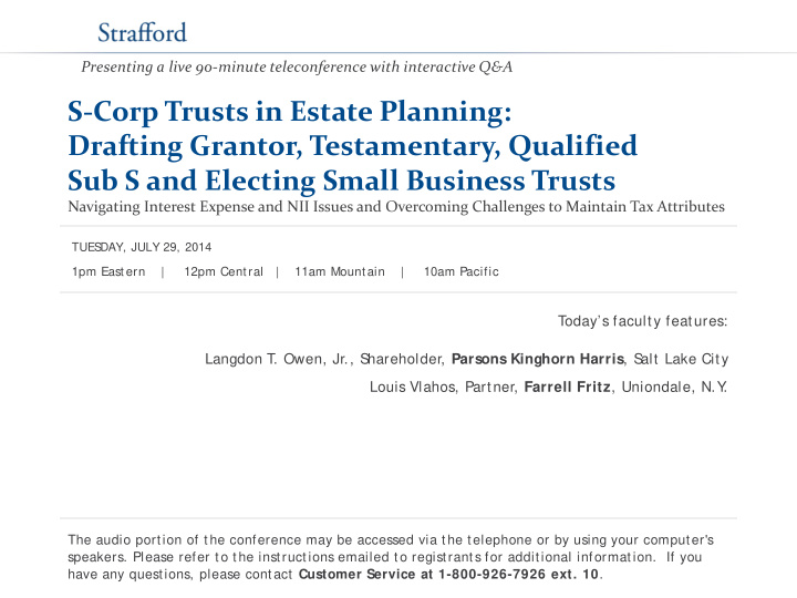 s corp trusts in estate planning drafting grantor