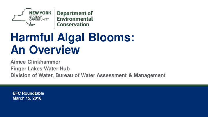harmful algal blooms an overview