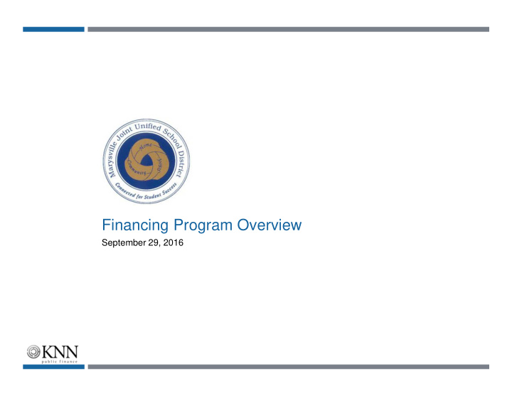 financing program overview