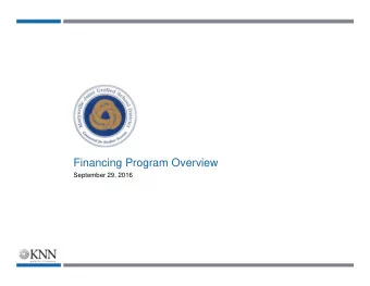 Financing Program Overview  September 29, 2016  GO Bonds: Outstanding Debt Summary  Bond Measures