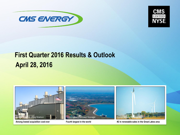 first quarter 2016 results outlook