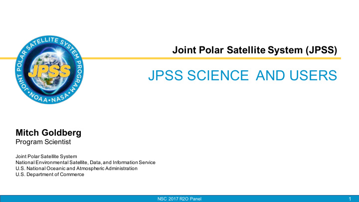 jpss science and users