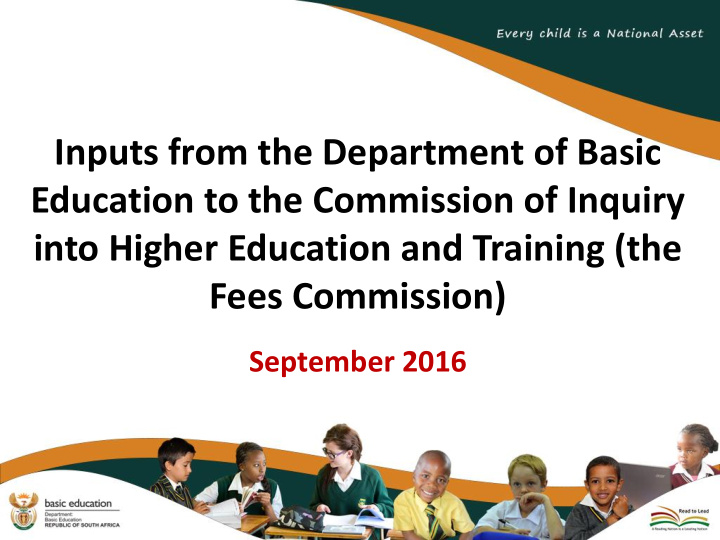 education to the commission of inquiry
