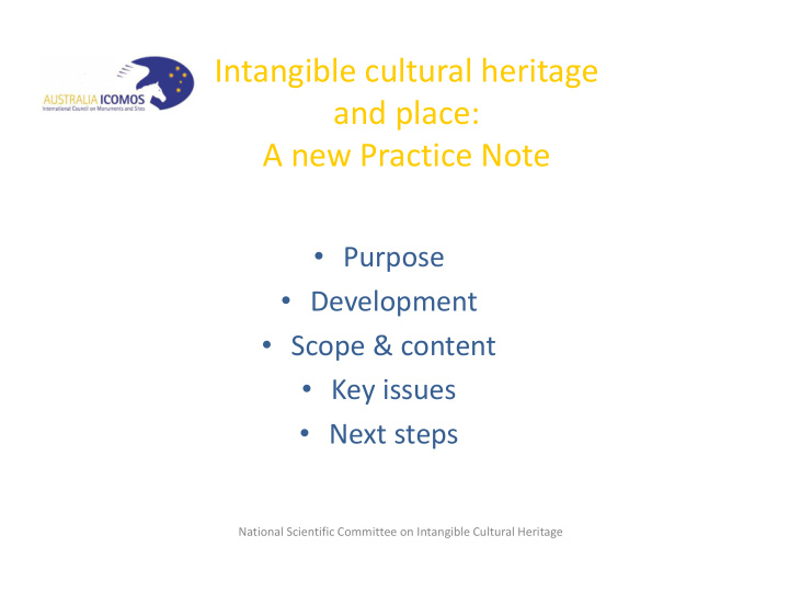 intangible cultural heritage