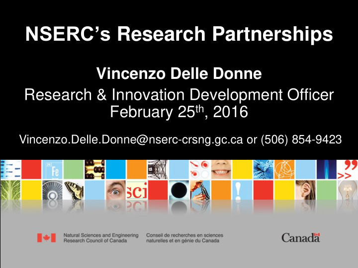 nserc s research partnerships