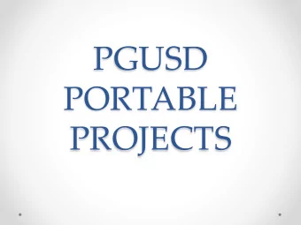 PGUSD  PORTABLE  PROJECTS  SHORT TERM  SOLUTIONS  Short Term Solutions  Robert Down  Option 1