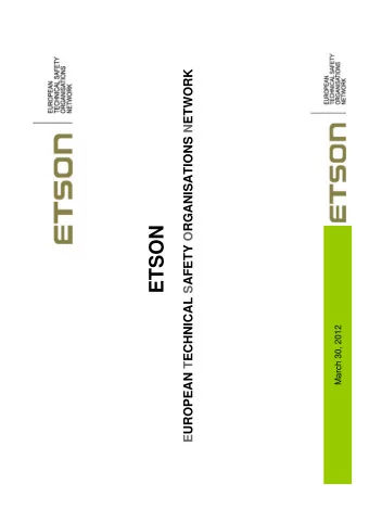 ETSON  March 30, 2012  Nuclear safety is science-based  and requires networking  March 30, 2012