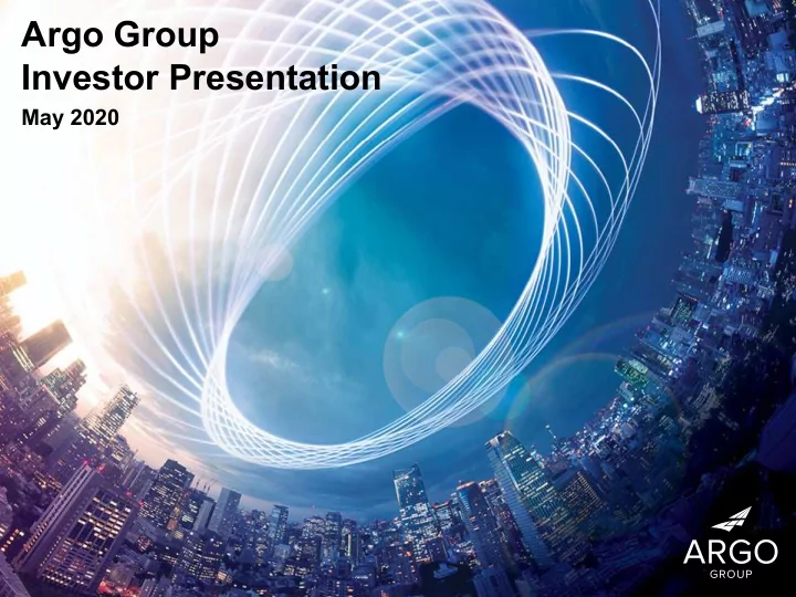 argo group investor presentation