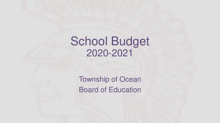 school budget