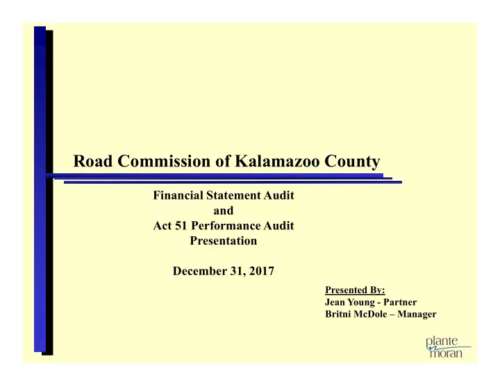 road commission of kalamazoo county