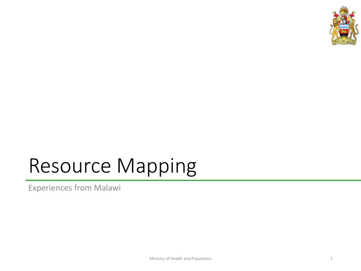 resource mapping