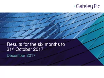 31 st October 2017  December 2017  Confidential  Presentation team  Michael Ward  Neil Smith  Nick