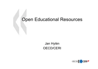 Open Educational Resources  Jan Hyln  OECD/CERI  1  Technology trends in HE (1)  IT use in