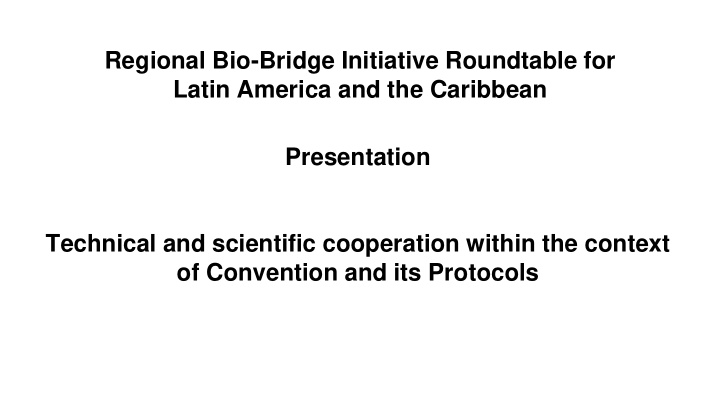 technical and scientific cooperation within the context