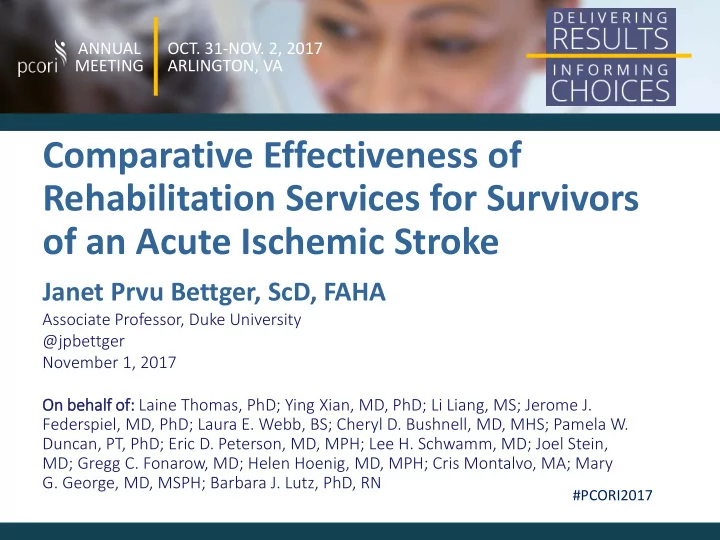 comparative effectiveness of rehabilitation services for