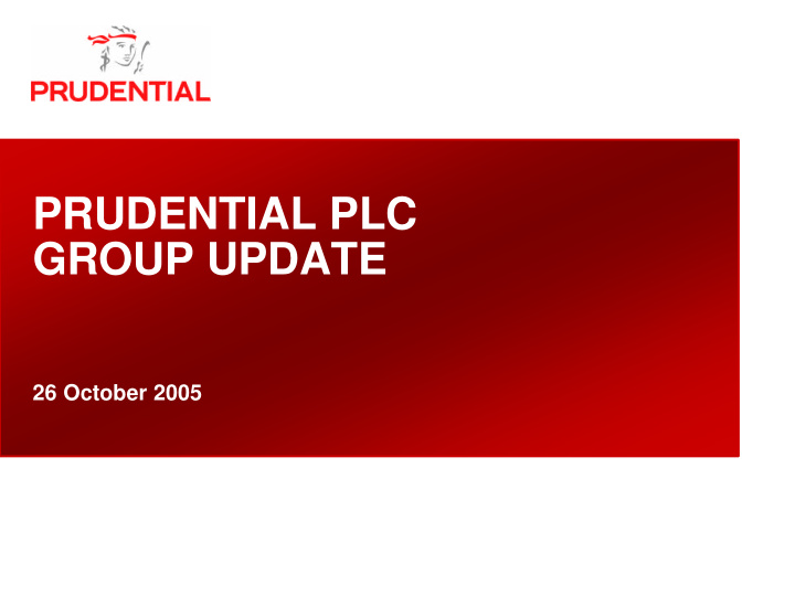 prudential plc group update