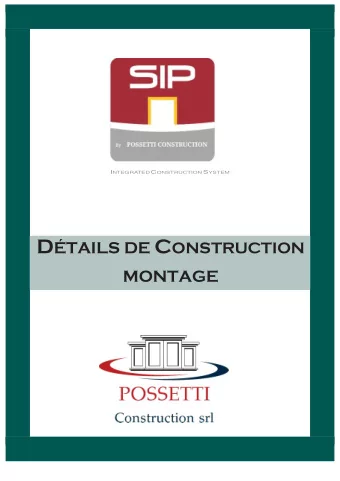 MONTAGE  Sectional view  Roof timber  External facing  brick finishing  S.I.P. system beams  (Posi