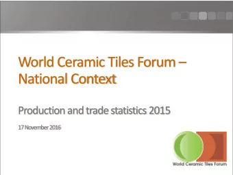 National Context  Production and trade statistics 2015  17 November 2016 National Context  Name