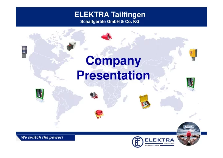 company presentation data and facts