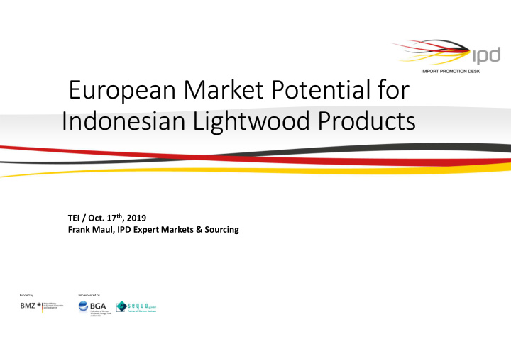 european market potential for indonesian lightwood
