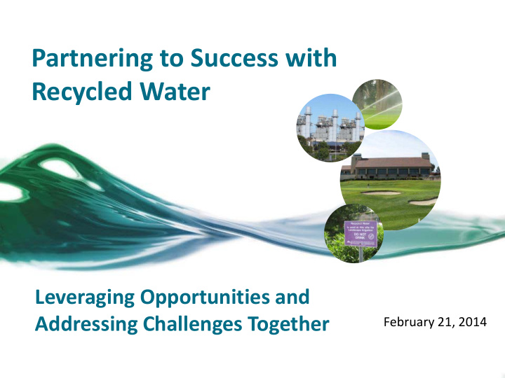 partnering to success with recycled water