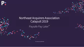 Northeast Acquirers Association  Catapult 2019 Paysafe Pay Later   First Name Surname  Role