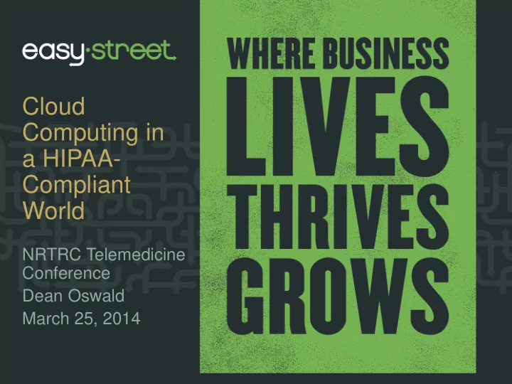 cloud computing in a hipaa compliant world